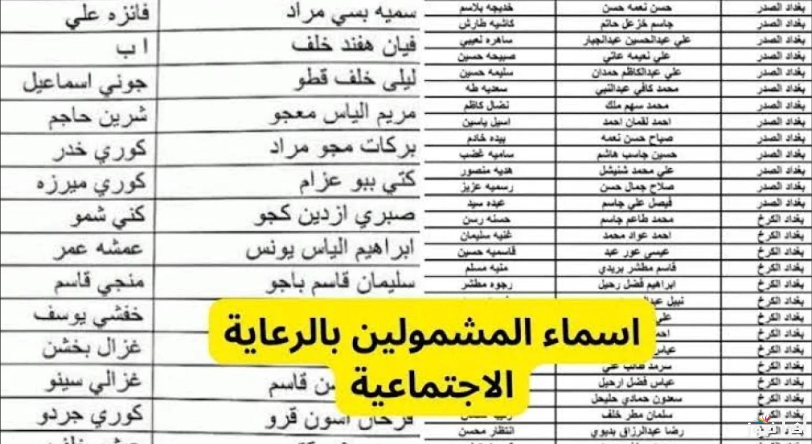 استعلم عن اسماء المشمولين بالرعاية الاجتماعية الوجبة الاخيرة لعام 2024 بالخطوات عبر رابط مظلتي spa.gov.iq وأهم الشروط اللازمة للتقديم.. وزارة العمل توضح