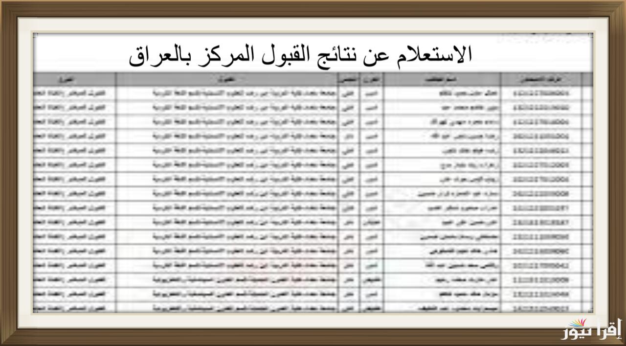 “مُتاح الآن”.. رابط نتائج القبول المركزي mohesr.gov.iq والحدود الدُنيا للجامعات العراقية