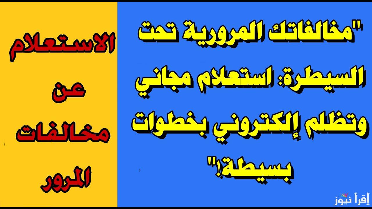 كيفية الاستعلام عن مخالفات المرور 2024 برقم السيارة عبر digital.gov.eg والمخالفات التي لا يجوز التصالح فيها