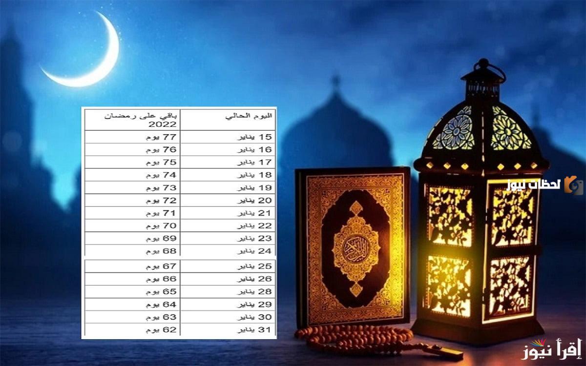 رمضان امته … كم باقي على شهر رمضان الكريم 2025