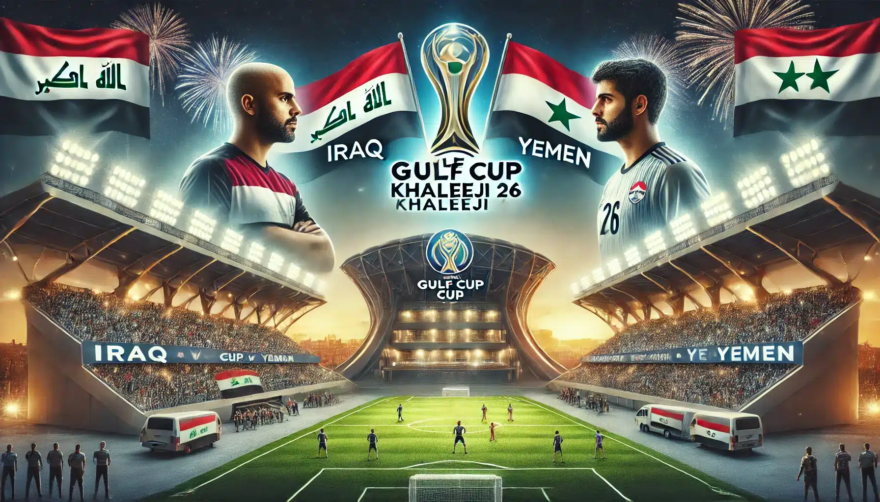 لعبة العراق Vs اليمن || موعد مباراة العراق واليمن في افتتاح خليجي 26 والقنوات الناقلة