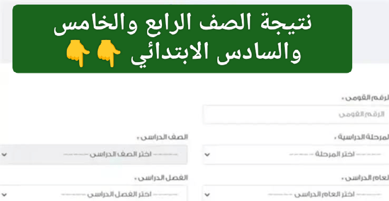 رابط eduserv.cairo.gov.eg للاستخراج نتيجة الصف الرابع والخامس والسادس الابتدائي 2025 .. 4 و 5 ابتدائي