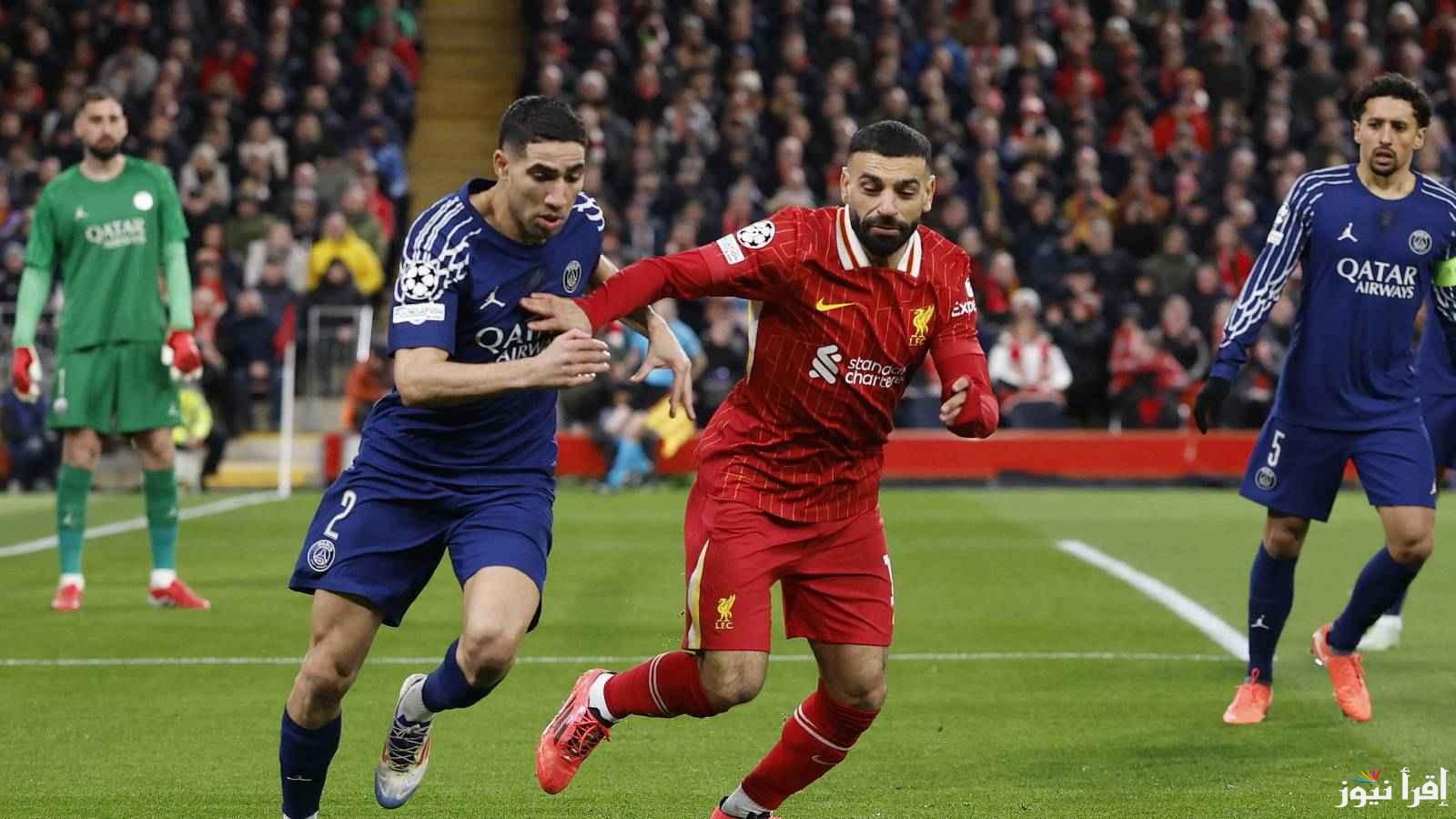 مباراة ليفربول وباريس سان جيرمان محمد صلاح وحده يقاتل وديمبلي هداف أوربا 2025