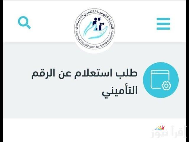 في اقل من دقيقة .. خطوات استخراج الرقم التأميني إلكترونيًا عبر موقع هيئة التأمينات الاجتماعية nosi.gov.eg