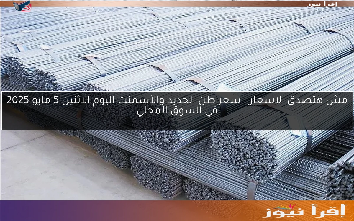 مش هتصدق الأسعار.. سعر طن الحديد والأسمنت اليوم الاثنين 5 مايو 2025 في السوق المحلي