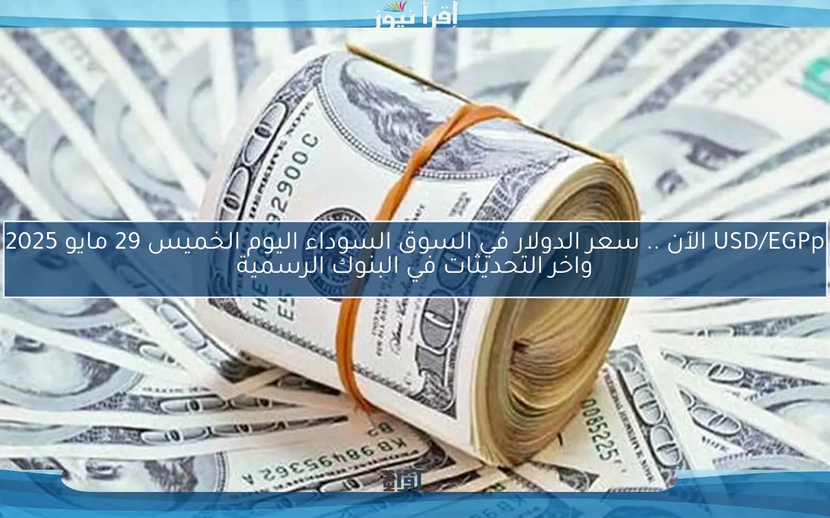 USD/EGPp الآن .. سعر الدولار في السوق السوداء اليوم الخميس 29 مايو 2025 واخر التحديثات في البنوك الرسمية