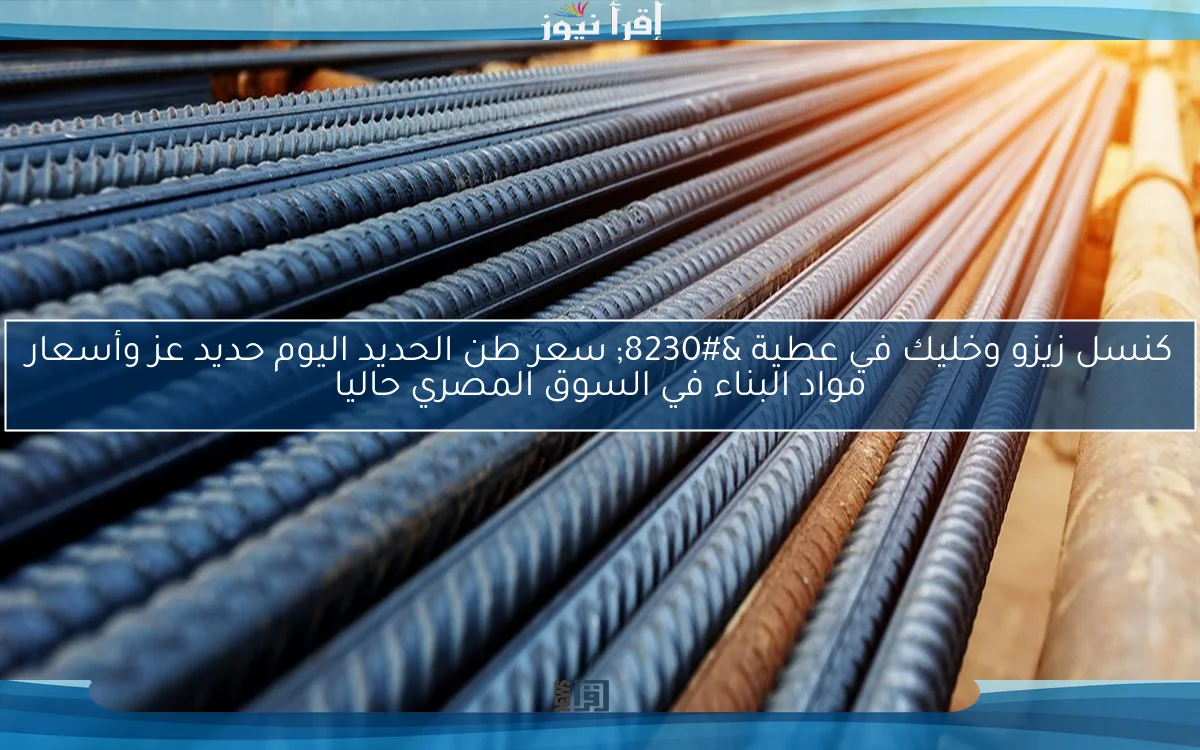 كنسل زيزو وخليك في عطية … سعر طن الحديد اليوم حديد عز وأسعار مواد البناء في السوق المصري حاليا