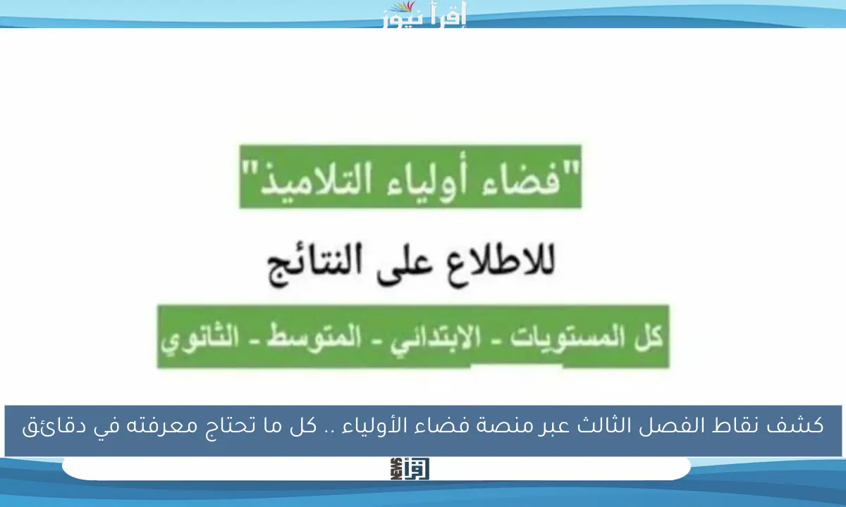 كشف نقاط الفصل الثالث عبر منصة فضاء الأولياء .. كل ما تحتاج معرفته في دقائق