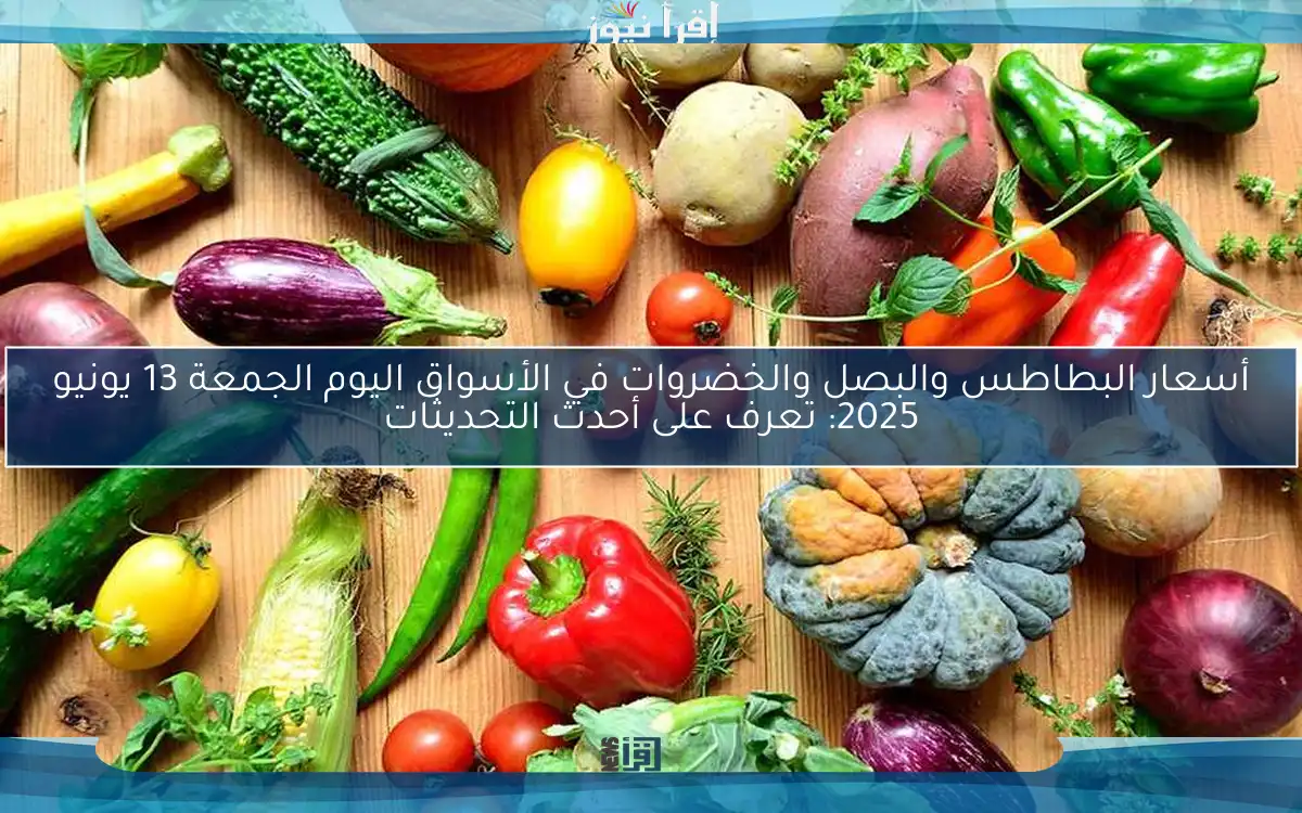 أسعار البطاطس والبصل والخضروات في الأسواق اليوم الجمعة 13 يونيو 2025: تعرف على أحدث التحديثات