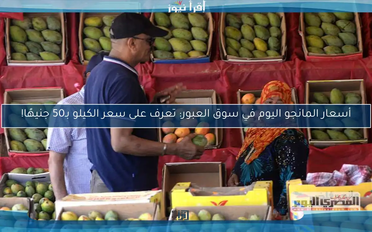 أسعار المانجو اليوم في سوق العبور: تعرف على سعر الكيلو بـ50 جنيهًا!