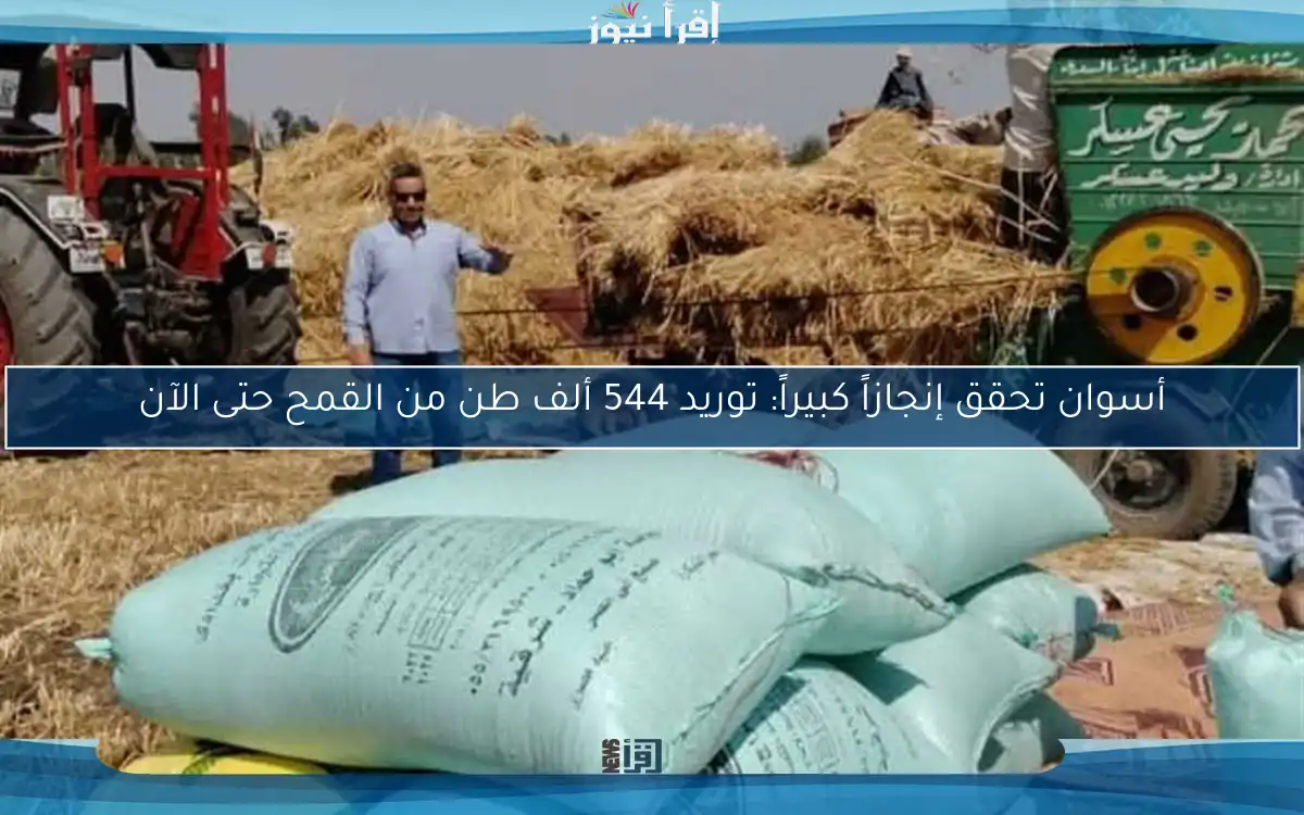 أسوان تحقق إنجازاً كبيراً: توريد 544 ألف طن من القمح حتى الآن