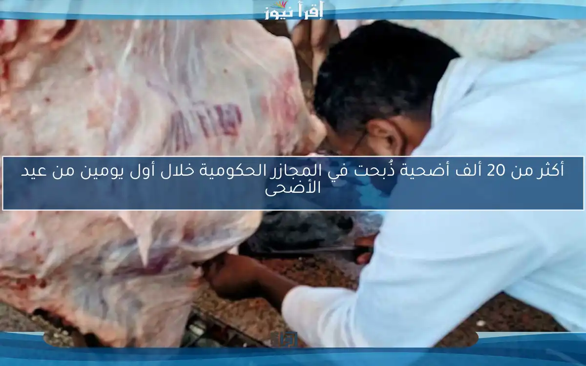 أكثر من 20 ألف أضحية ذُبحت في المجازر الحكومية خلال أول يومين من عيد الأضحى