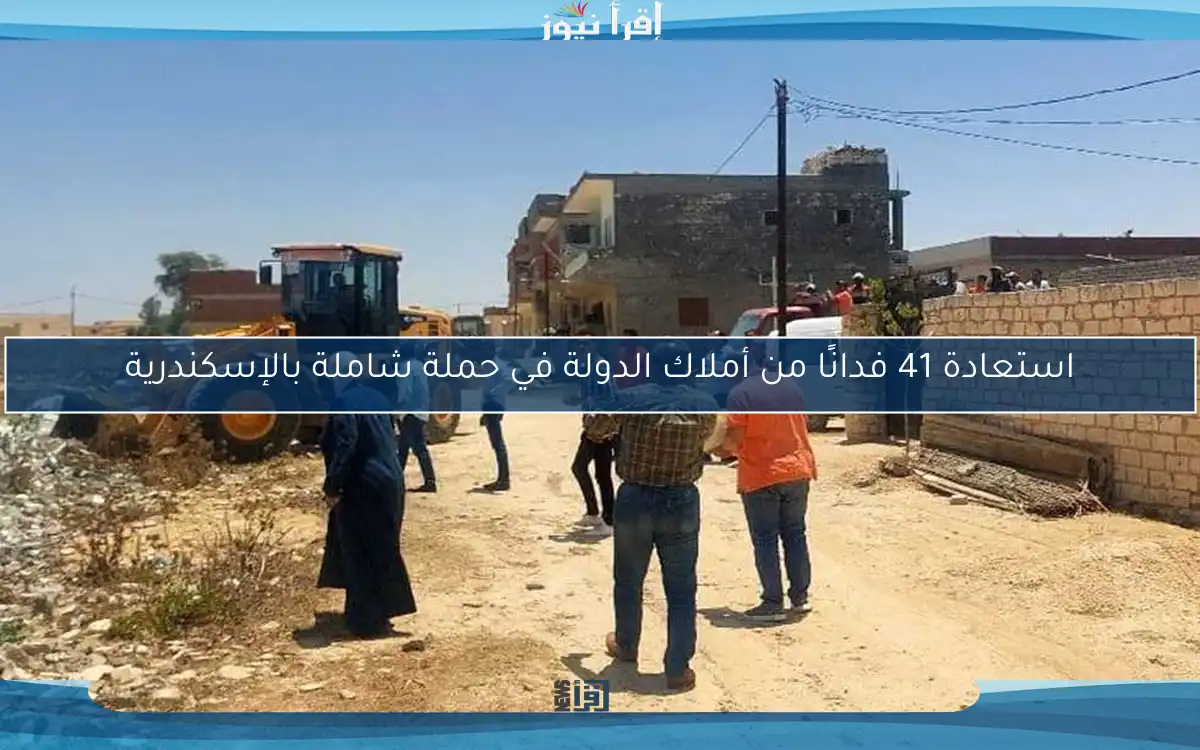 استعادة 41 فدانًا من أملاك الدولة في حملة شاملة بالإسكندرية