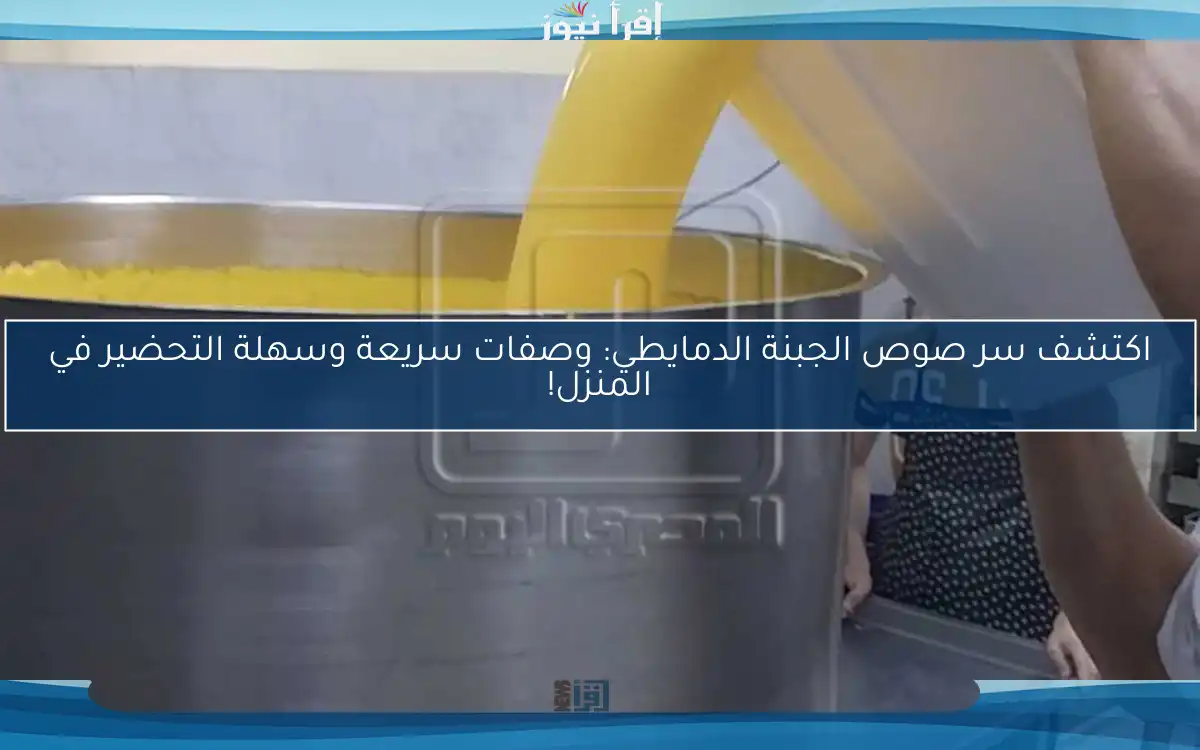 اكتشف سر صوص الجبنة الدمايطي: وصفات سريعة وسهلة التحضير في المنزل!