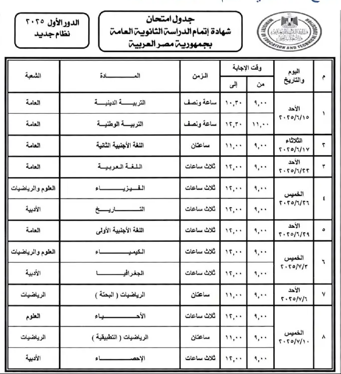 امتحان الدين ثانوية عامة 2025 pdf