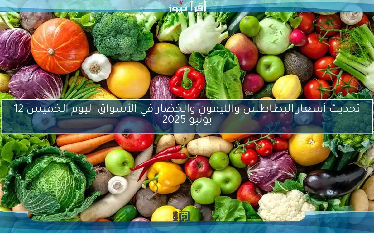 تحديث أسعار البطاطس والليمون والخضار في الأسواق اليوم الخميس 12 يونيو 2025