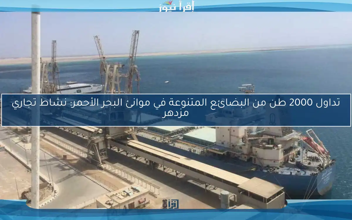 تداول 2000 طن من البضائع المتنوعة في موانئ البحر الأحمر: نشاط تجاري مزدهر
