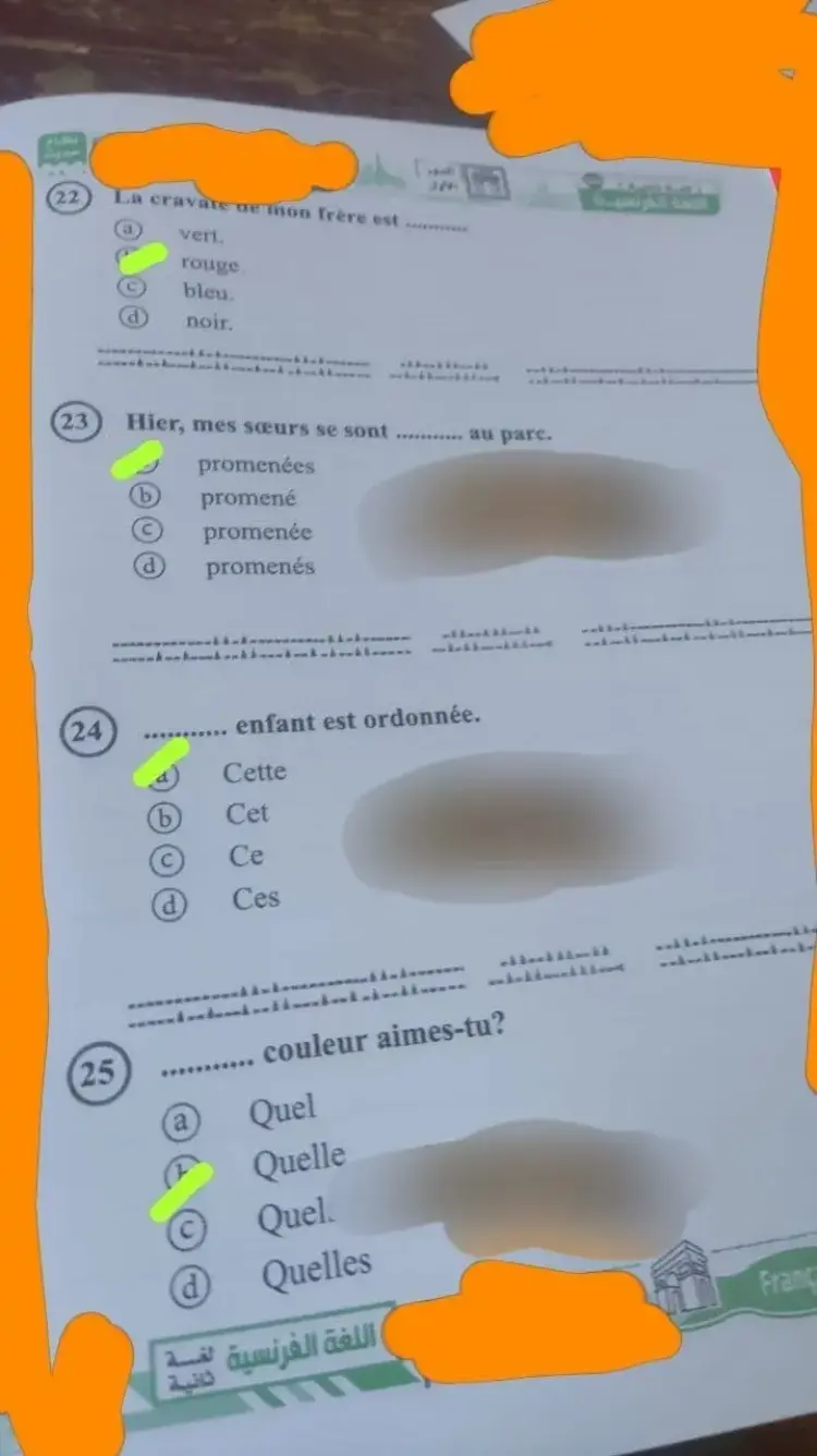 حل امتحان الفرنساوي pdf .. نموذج اجابة امتحان اللغة الفرنسية 2025 للثانوية العامة وتوزيع الدرجات