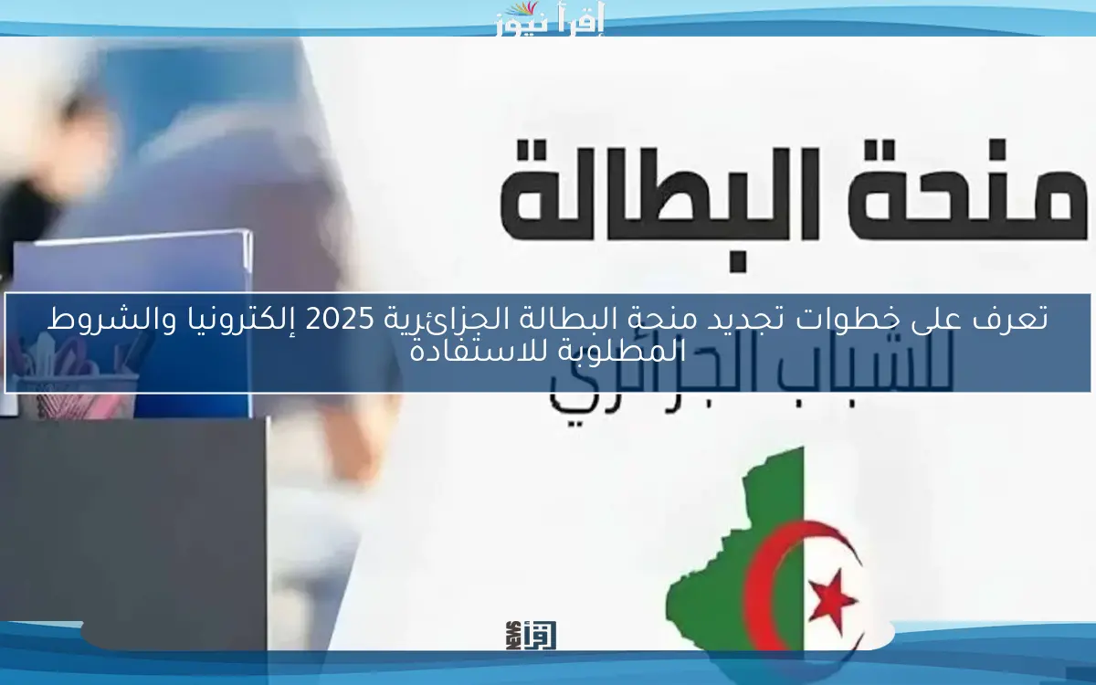 تعرف على خطوات تجديد منحة البطالة الجزائرية 2025 إلكترونيا والشروط المطلوبة للاستفادة
