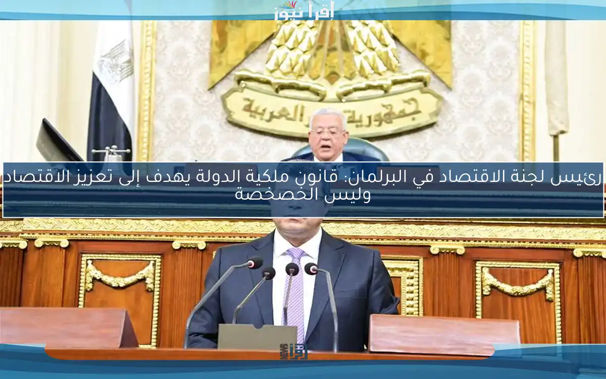 رئيس لجنة الاقتصاد في البرلمان: قانون ملكية الدولة يهدف إلى تعزيز الاقتصاد وليس الخصخصة