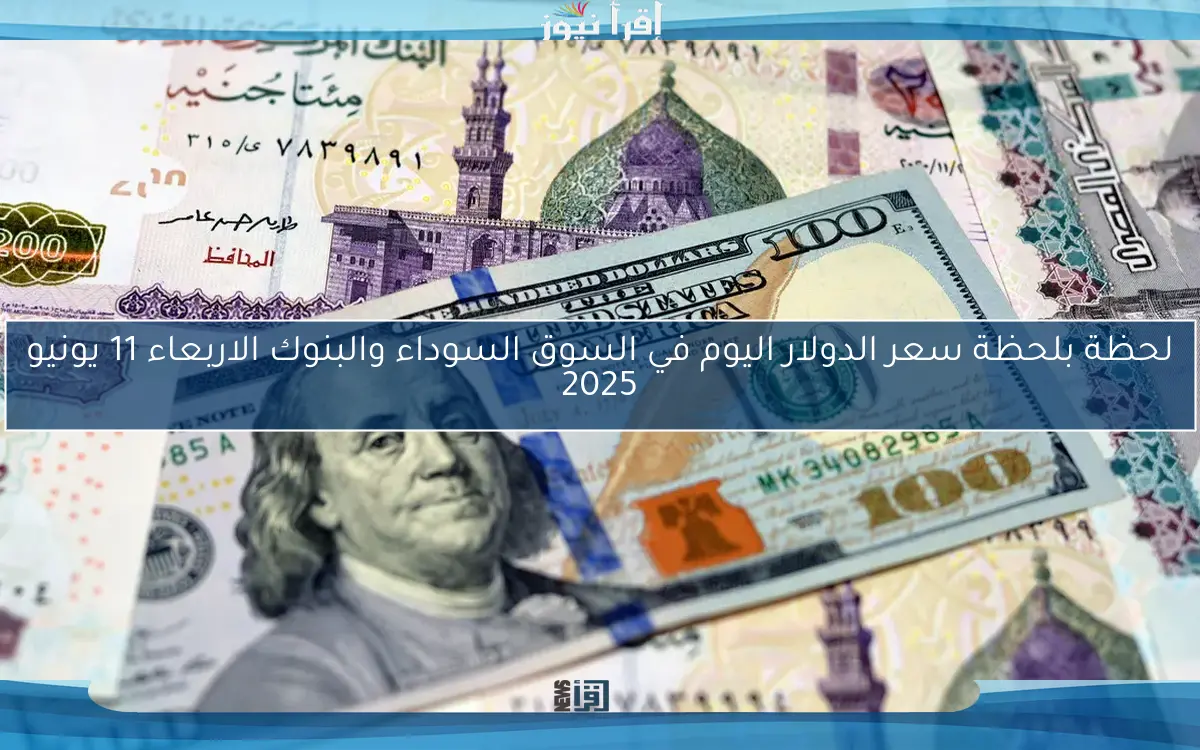لحظة بلحظة سعر الدولار اليوم في السوق السوداء والبنوك الاربعاء 11 يونيو 2025