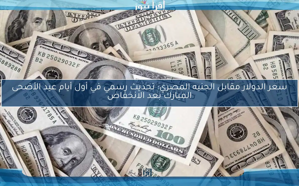 سعر الدولار مقابل الجنيه المصري: تحديث رسمي في أول أيام عيد الأضحى المبارك بعد الانخفاض