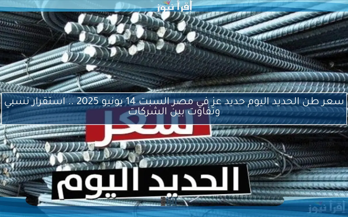 سعر طن الحديد اليوم حديد عز في مصر السبت 14 يونيو 2025 .. استقرار نسبي وتفاوت بين الشركات