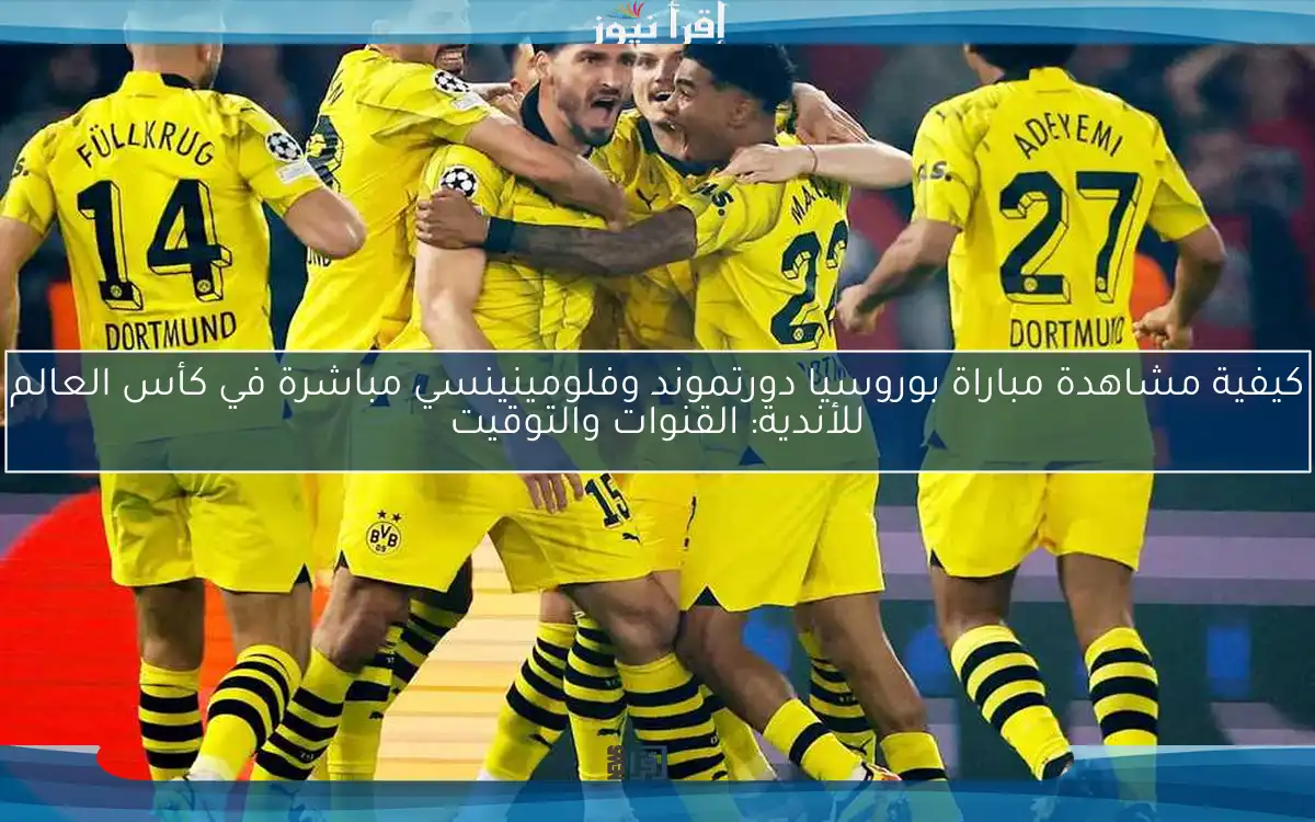 كيفية مشاهدة مباراة بوروسيا دورتموند وفلومينينسي مباشرة في كأس العالم للأندية: القنوات والتوقيت