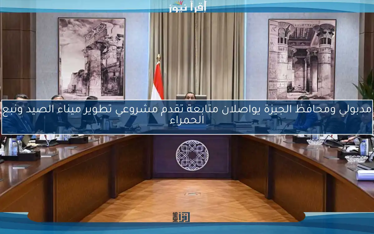 مدبولي ومحافظ الجيزة يواصلان متابعة تقدم مشروعي تطوير ميناء الصيد ونبع الحمراء