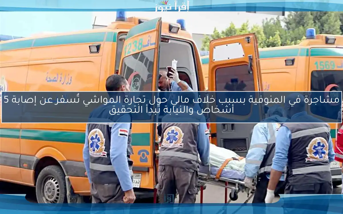 مشاجرة في المنوفية بسبب خلاف مالي حول تجارة المواشي تُسفر عن إصابة 5 أشخاص والنيابة تبدأ التحقيق