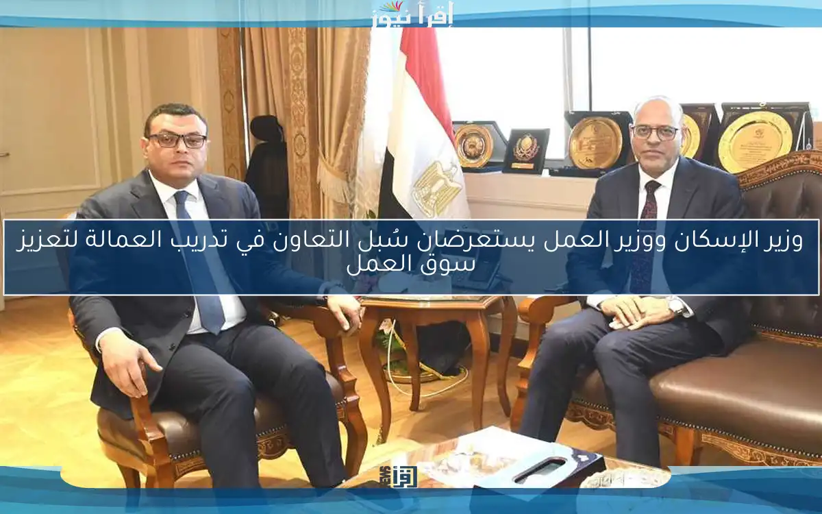 وزير الإسكان ووزير العمل يستعرضان سُبل التعاون في تدريب العمالة لتعزيز سوق العمل